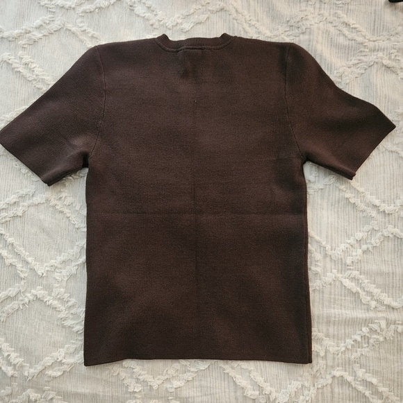 Lune Active Olly Regular Short Sleeve Tee Size Medium In Chocolate Brown - Picture 7 of 7